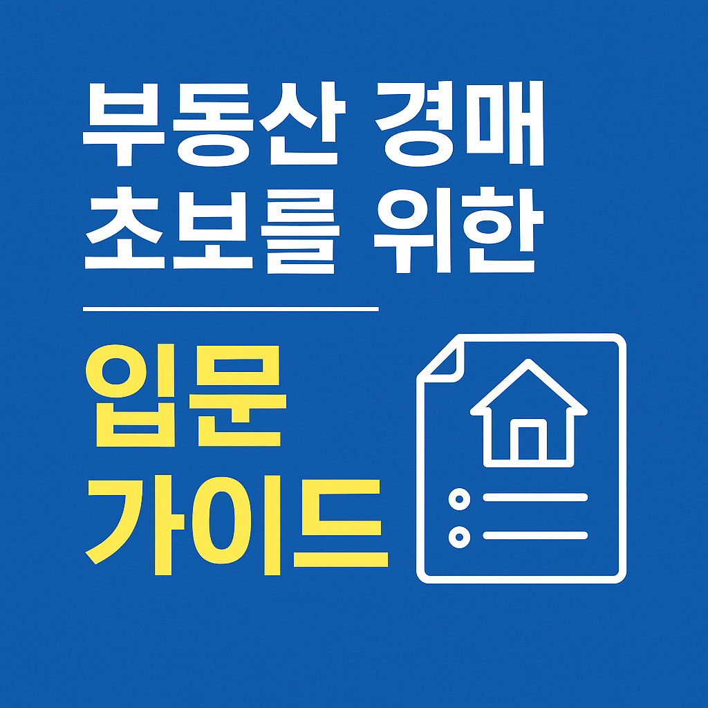 부동산 경매 초보 가이드